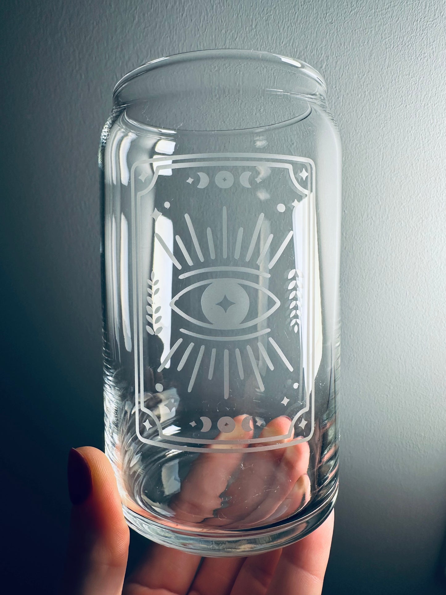 Mystical Eye Tarot Can Glass