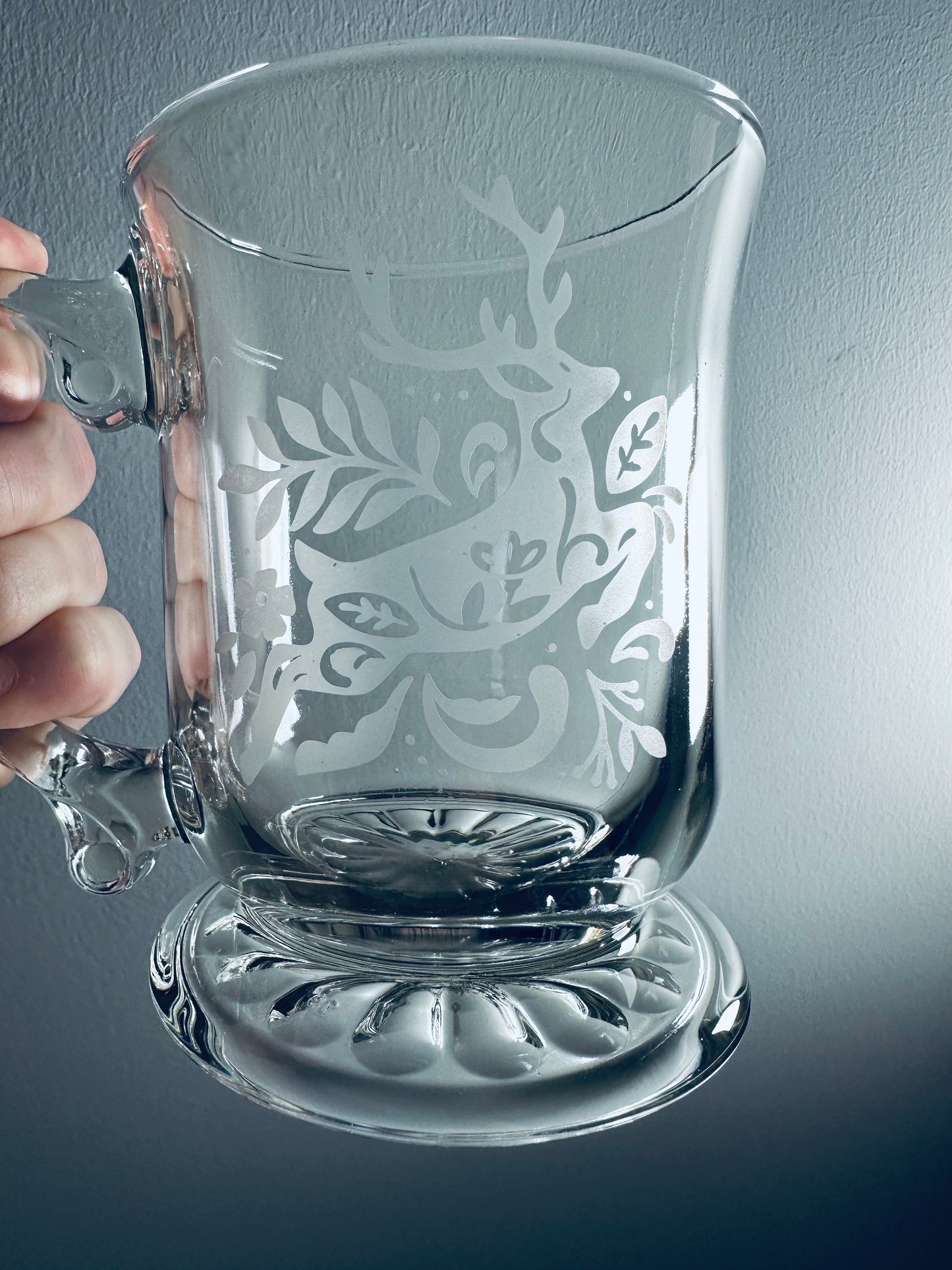 Etched Winter Reindeer
