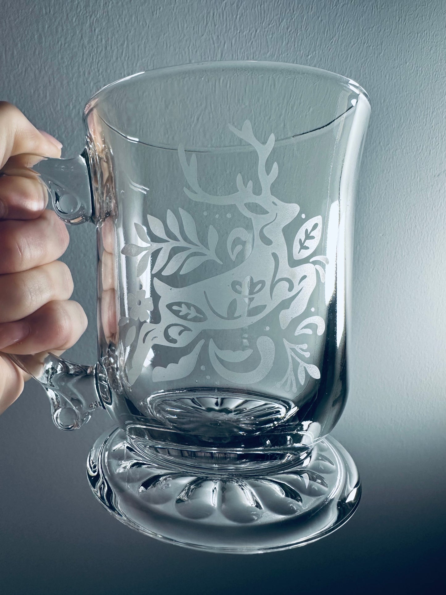 Etched Winter Reindeer